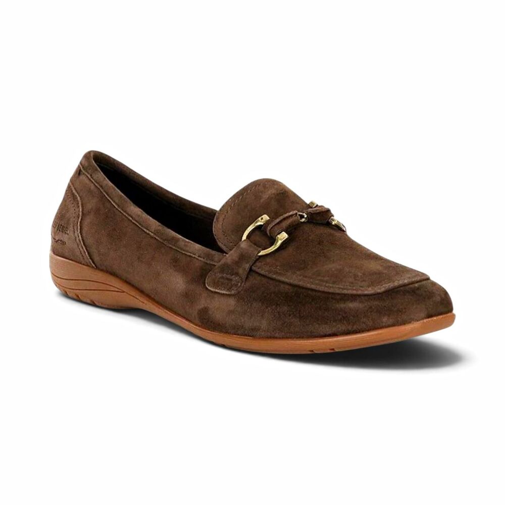 Josef Seibel Women’s Brown Suede Slip-On Loafer Flats EU 38 US 7.5 Buckle